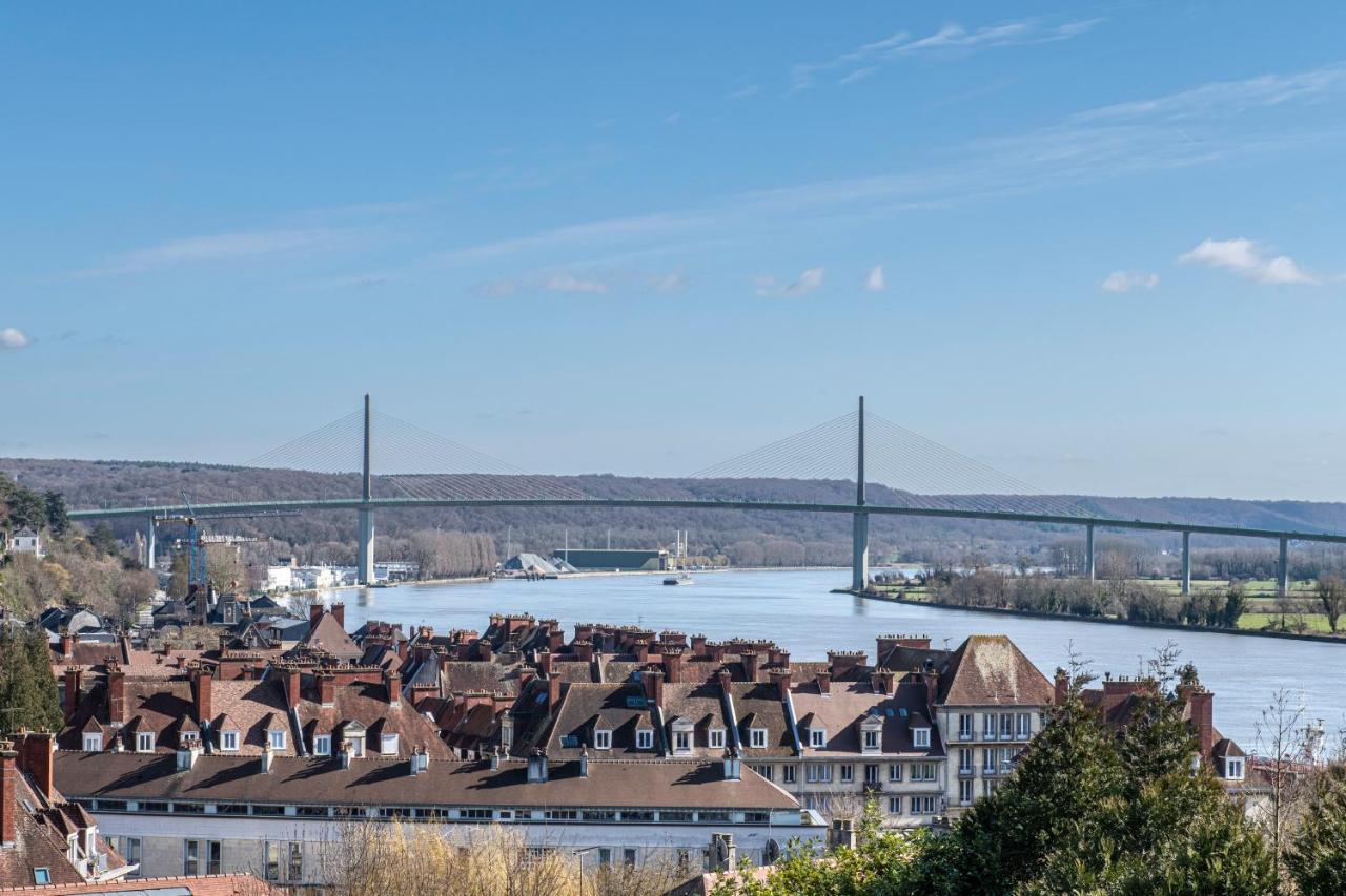 Du Haut Des Rives - Bel Appt Pour 4 Caudebec-en-Caux Exteriér fotografie